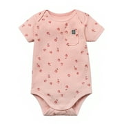 by Gerber Baby Neutral Organic Short Sleeve Bodysuit, Sizes 0/3 Months - 24 Months